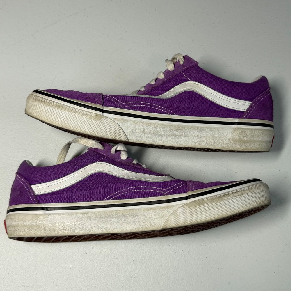 Vans Old Skool 8.5 Purple Suede Canvas Low Top Sneakers - Picture 5 of 9
